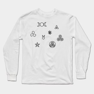 Wiccan Symbols Long Sleeve T-Shirt